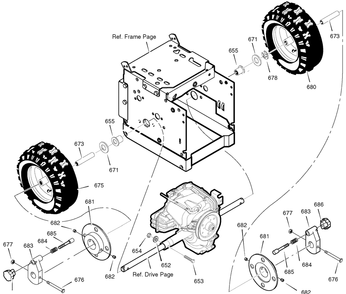 Wheels Diagram and Parts List for 632130X16B 2004 Briggs and Stratton Snow Blower